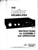 Hafler DH-101 - Service Manual 